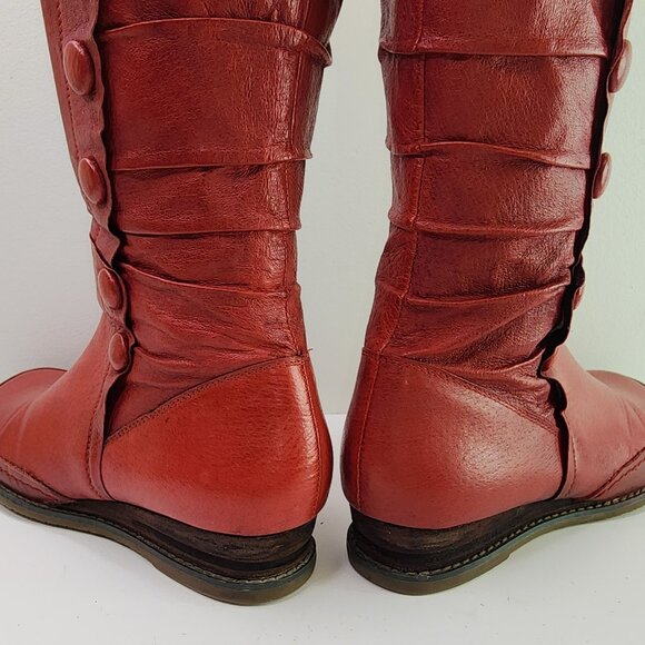 Miz Mooz Red Pearson Red High Button Boots (7.5 US - Picture 8 of 10